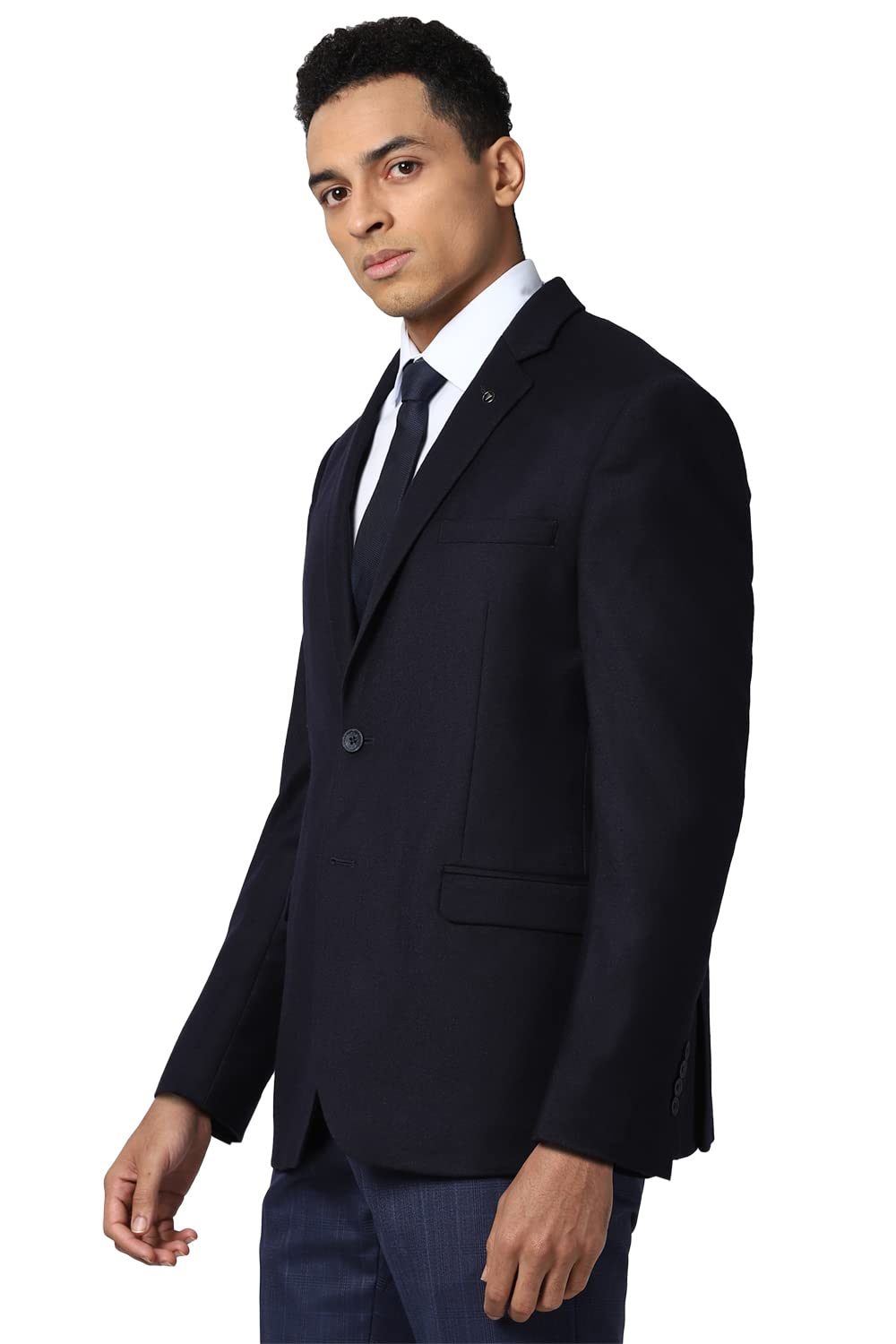 Van Heusen Men's Regular Blazer (VHBZDSLBW75671_Navy_38)