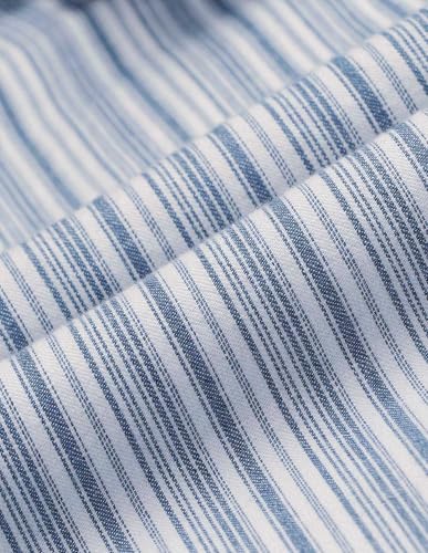 U.S. Polo Assn. Denim Co. Men's Striped Slim Fit Shirt (UDSHT2010_Indigo