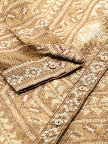 Aarke Ritu Kumar Khaki Swarnam Full Sleeve Shirt with Camisole