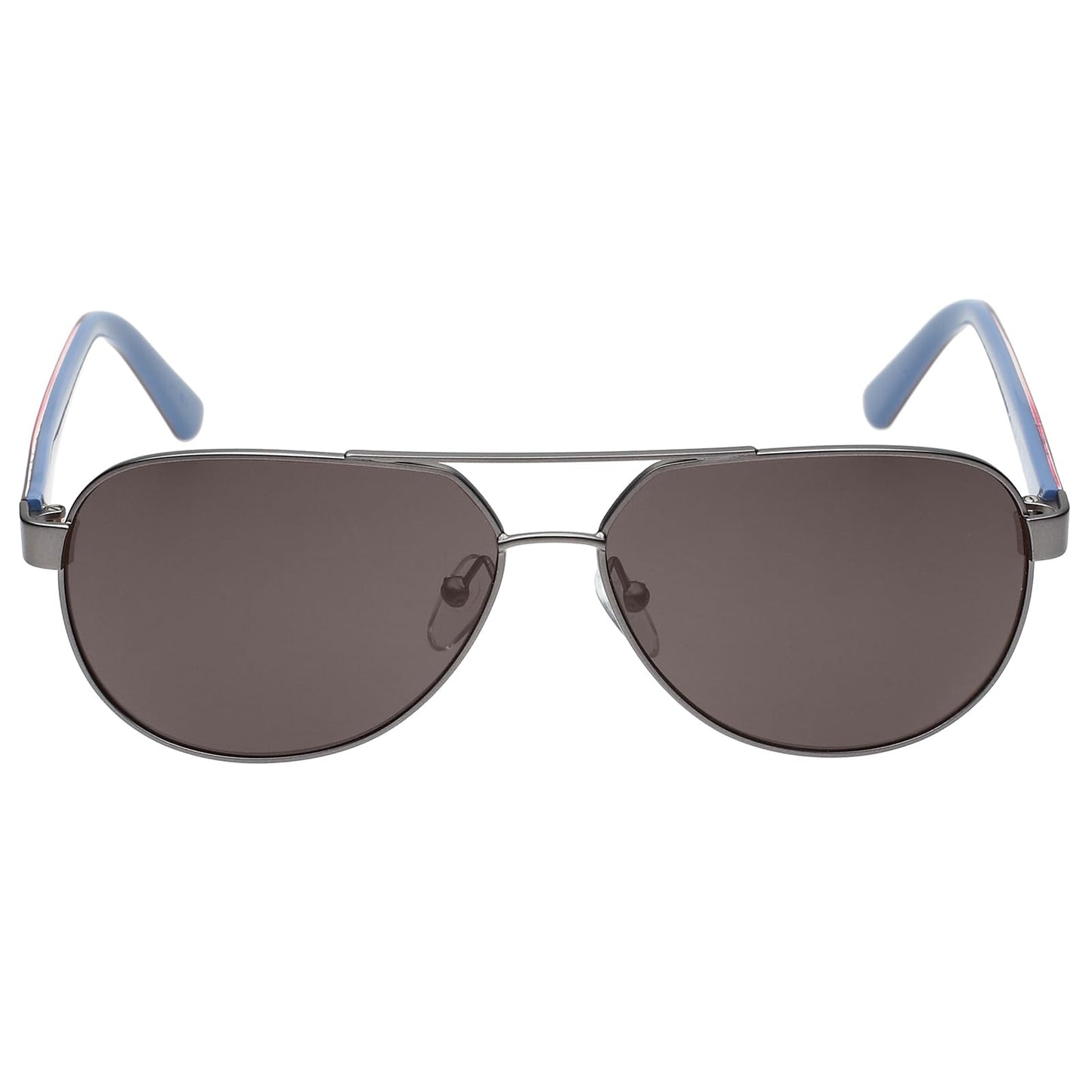 Calvin Klein|Grey Full Frame Aviator Sunglasses|100% UV Protected (Uv 400) Red Lens|Men's|Large|Ck 19300 009 59 S