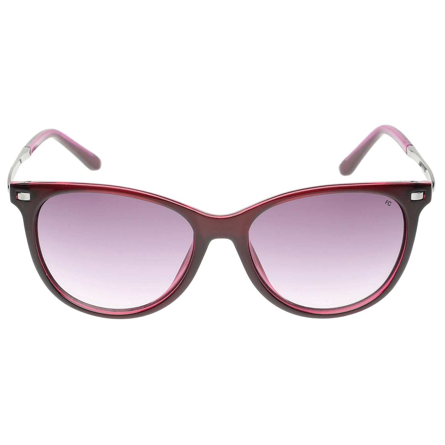 French Connection|Red Full Frame Cat-eye Sunglasses|100% UV Protected (Uv 400) Purple Gradient Faded Lens|Women's|Medium|FC 7617 C2 54 S