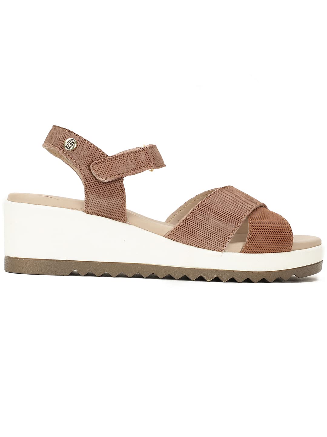 Hush Puppies Women's Scarlet Brown Leather Fashion Sandals-7 UK (40 EU) (7644909)