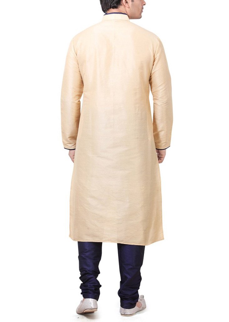 Larwa Men's Ceremony Wear Kurta Pyjama Set Size 42 Beige