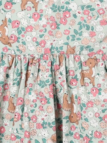 Max Girls Floral Print Dress(Green_2-3 Y)