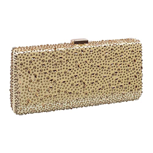 Metro Womens Synthetic Gold Clutch (One Size)