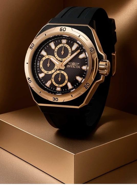 Invicta Stainless Steel Pro Diver Chronograph Black Dial Analog Watch for Men - 31613, Black Band