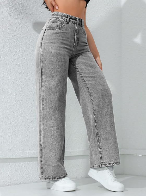 Ben Martin Baggy Jeans for Women || Women,s Loose Jean Pants || Oversized Jean's for Women's || Wide Leg Jean,s for Woman || Casual Jins for Woman's || Loose Jin Pant for Woman,s Grey 01-30