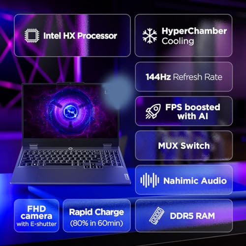 Lenovo LOQ Intel Core i7-13650HX 15.6" (39.6cm) 144Hz 300Nits FHD Gaming Laptop (16GB/512GB SSD/Win 11/NVIDIA RTX 3050 6GB Graphics/100% sRGB/Office 21/1Yr ADP Free/Grey/2.4Kg), 83DV00BJIN