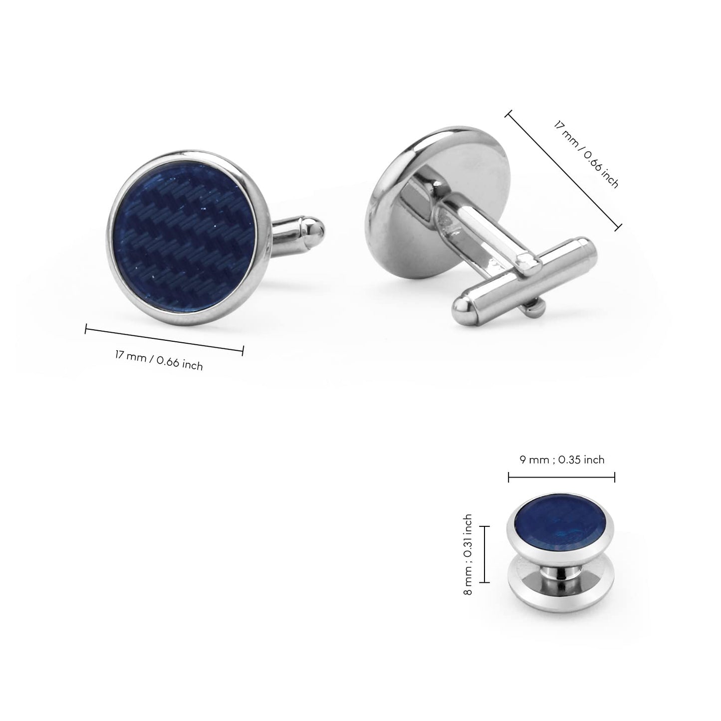 wynameleri Men's Jewelry Cufflinks and Studs Set Specially Design for Tuxedo Shirts Business Wedding Party Birthday, normal, Brass, metal