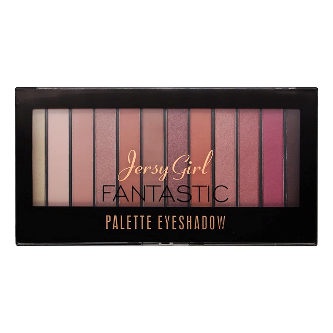 JERSEY GIRL By FASHION COLOUR Fantastic Eyeshaow Palette | 12 Highly Pigmented Shades | Smudge Free & Long-Lasting | Shimmery & Matte Finish | Easily Blendable Eye Makeup Palette | Shade 01