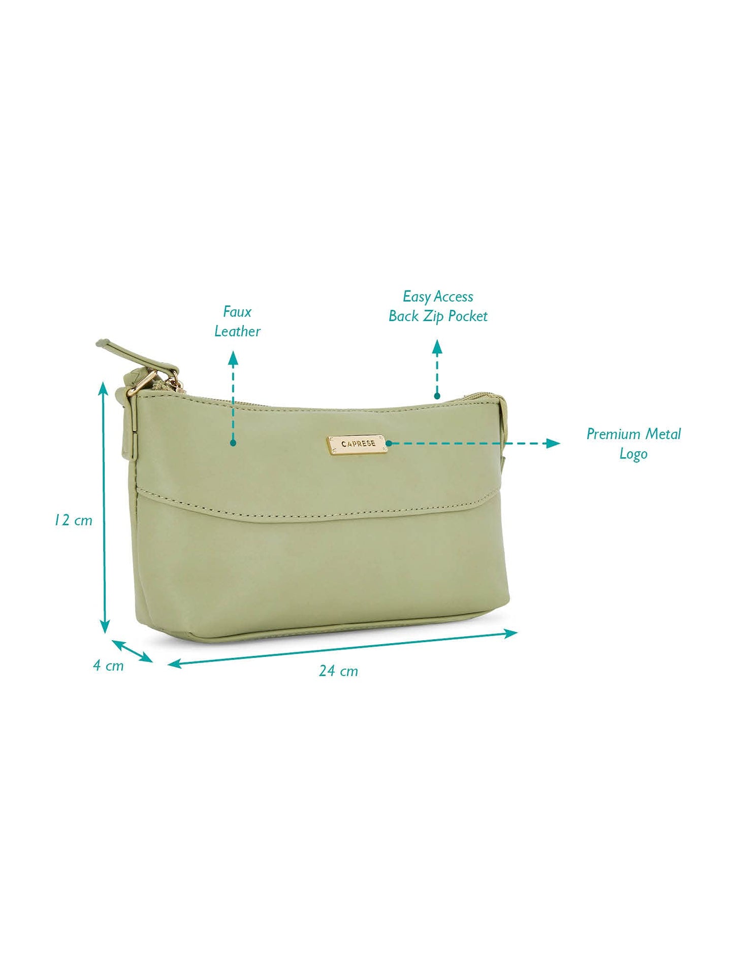 Caprese womens CLAIRICE SB Medium PASTEL GREEN Sling Bag