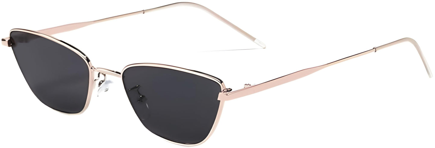 Roshfort Retro Diamond Cateye Sunglasses Featuring small metal frames and Non-polarized lenses UV Protection for Men & women.