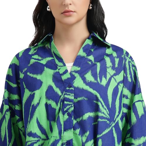United Colors of Benetton Regular Fit Spread Collar Printed Shirt (Size : S) - 26P5WVNTP327I902 Multicolour