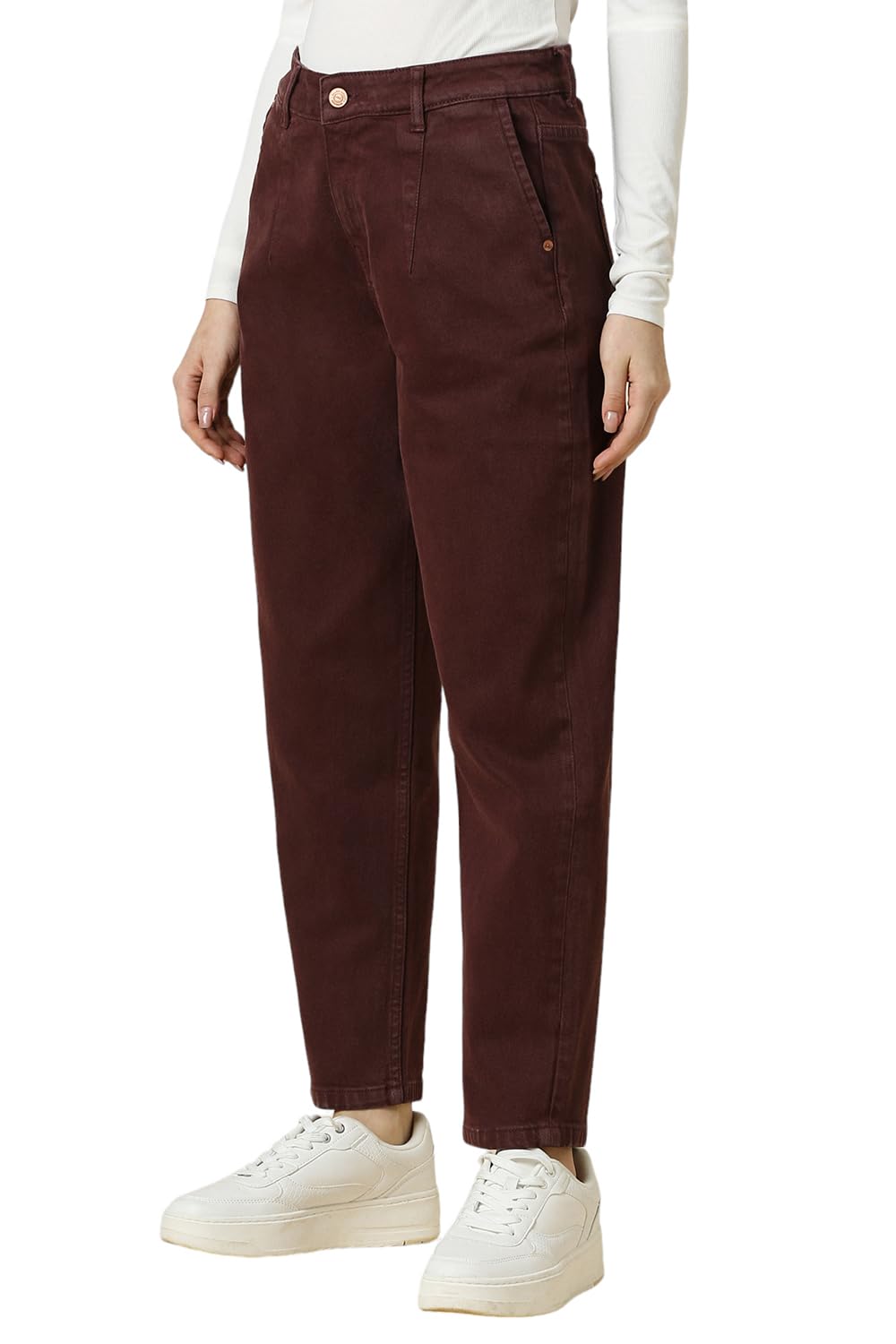 Allen Solly Women's Regular Jeans (AHDNCRXP250503_Maroon_30