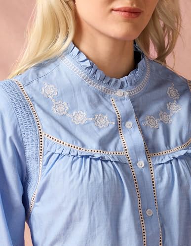 U.S. POLO ASSN. Embroidered Yoke Shirt (UWAW24SH149_Blue_M)