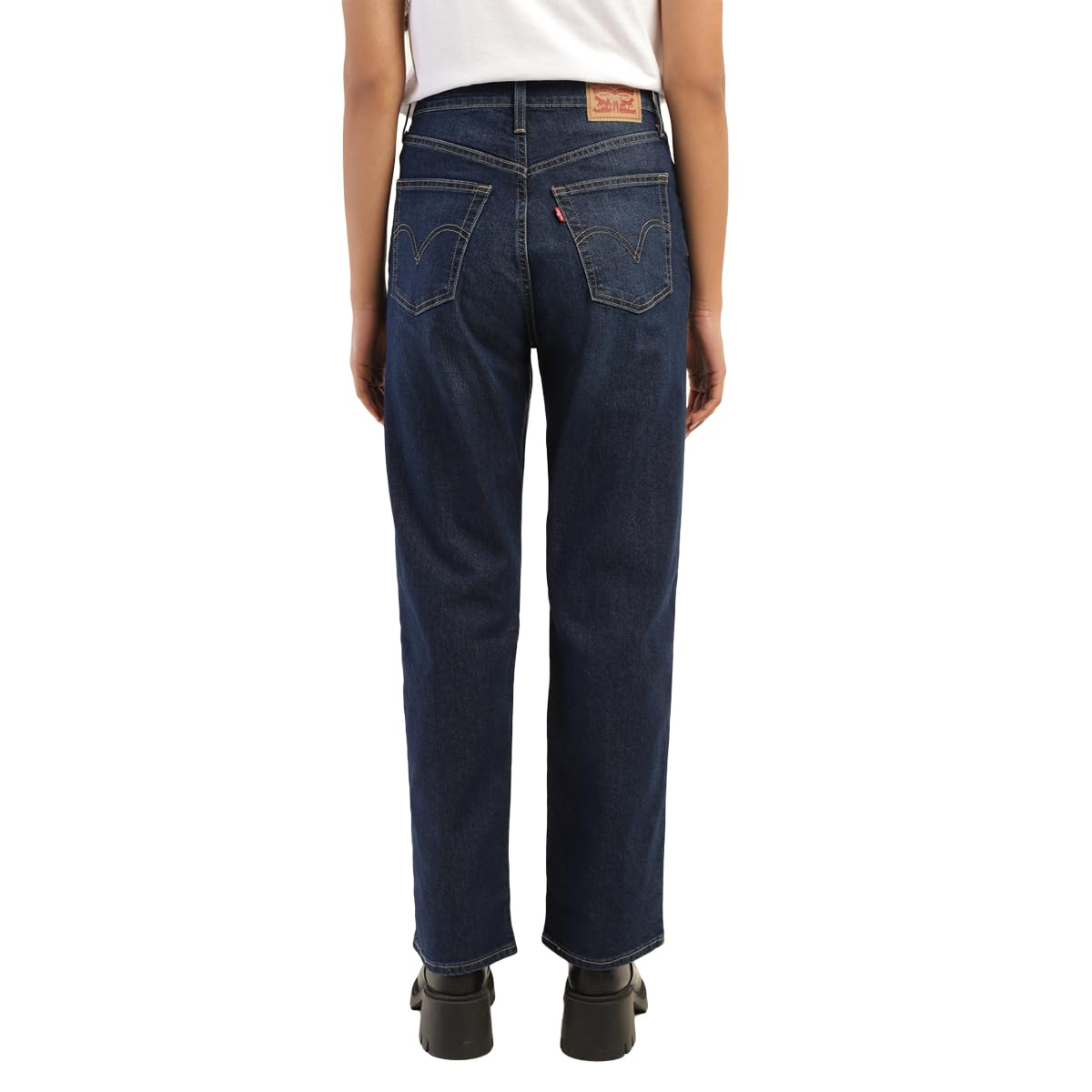 Levi's Women's Straight Fit Mid Rise High-Rise Jeans Blue