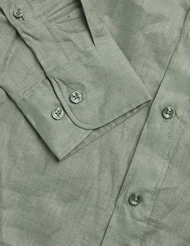 U.S.Polo Association Men's Solid Regular Fit Shirt (USSHTP1264_Light Olive_48)