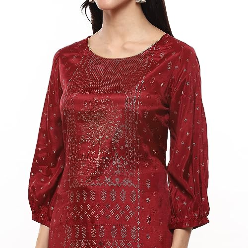 BIBA Women Printed Straight Mix and Match(MNMASSORTED16190E_Maroon_40)