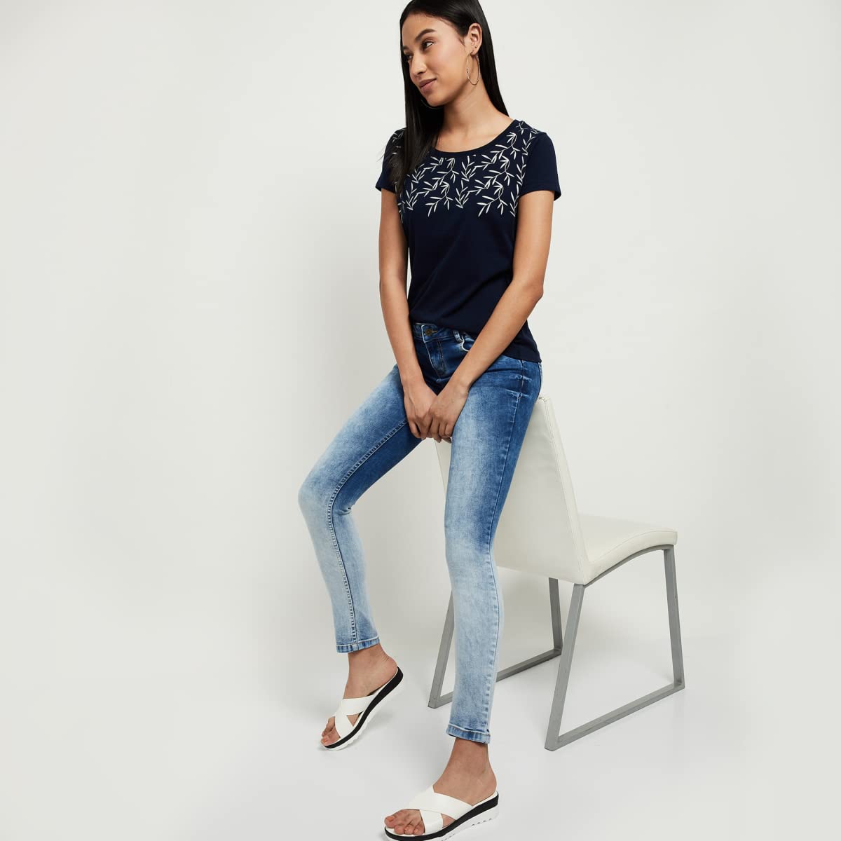 Max Women's Regular Blouse (SU22CCP03_Navy L)