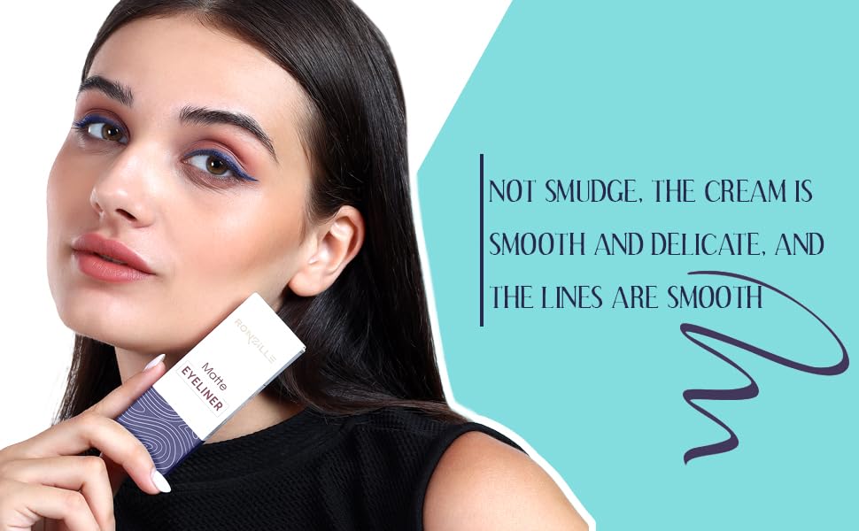 Ronzille Absolute Shine Liquid Matte Eyeliner,Long Lasting, Smudge Proof, Waterproof Liner, Eye Makeup 5 ml (Blue)