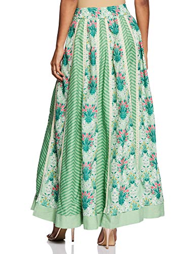 W for Woman Women Maxi Skirt (19FEW50176-111498_Green_WL_Green_L)