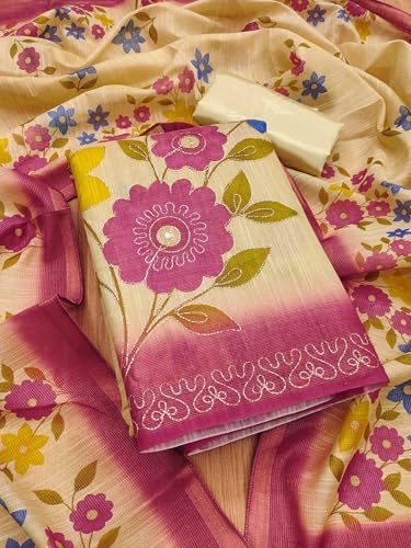 Leeli Peeri Designer Women's Simmer Jacquard Printed Work Unstitched Salwar Suit Dress Material