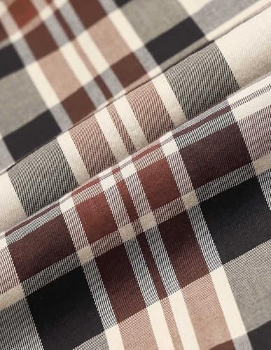 U.S.Polo ASSN. Men's Checkered Tailored Fit Shirt (USSHT3067_Beige