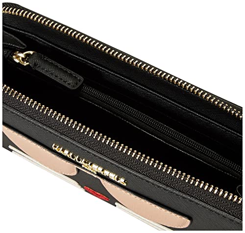 KARL LAGERFELD Womens Maybelle Zip WalletWallet, Black/Gold, One Size