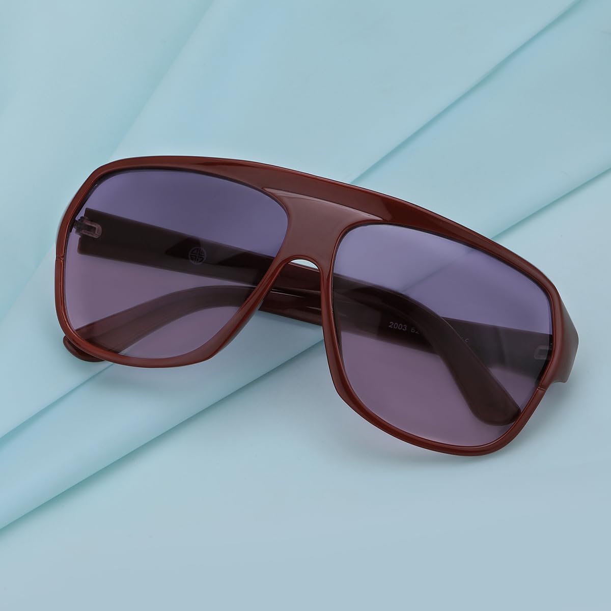 Maroon Toned with Polycarbonate UV Protected Lens Oversized Sunglass for women