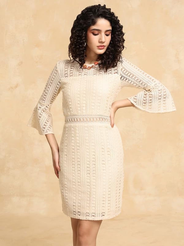 Kazo Cathy Mini Dress Beige