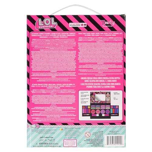 L.O.L Surprise! All-in-One Kids Cosmetic Compact Set Includes Washable Lip Gloss, Eye Shimmer, Cheek Shimmer, Brushes Colorful Portable Beauty Set for Girls, Kids, and Toddlers Ages 3+ by Townley Girl