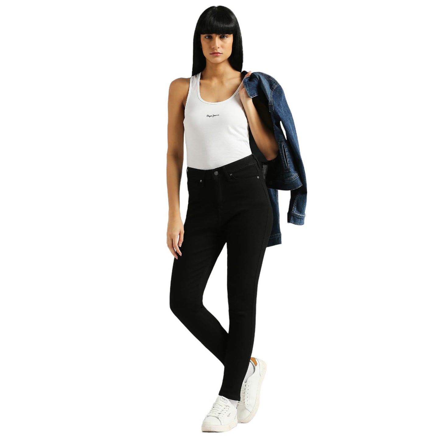 Pepe Jeans Women's Skinny Jeans (PL204750S918_Black Rinse