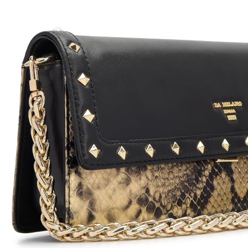 Da Milano Leather Sling Bag for Women - Black (LSB-02589)