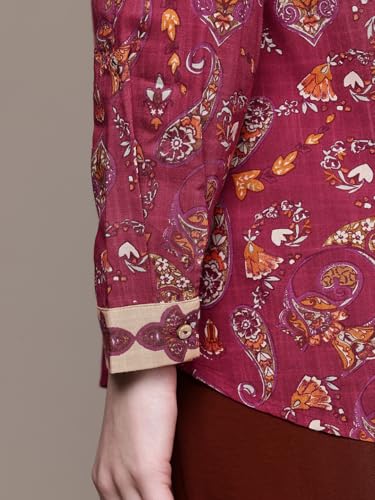 Aarke Ritu Kumar Maroon Dandelion Shirt