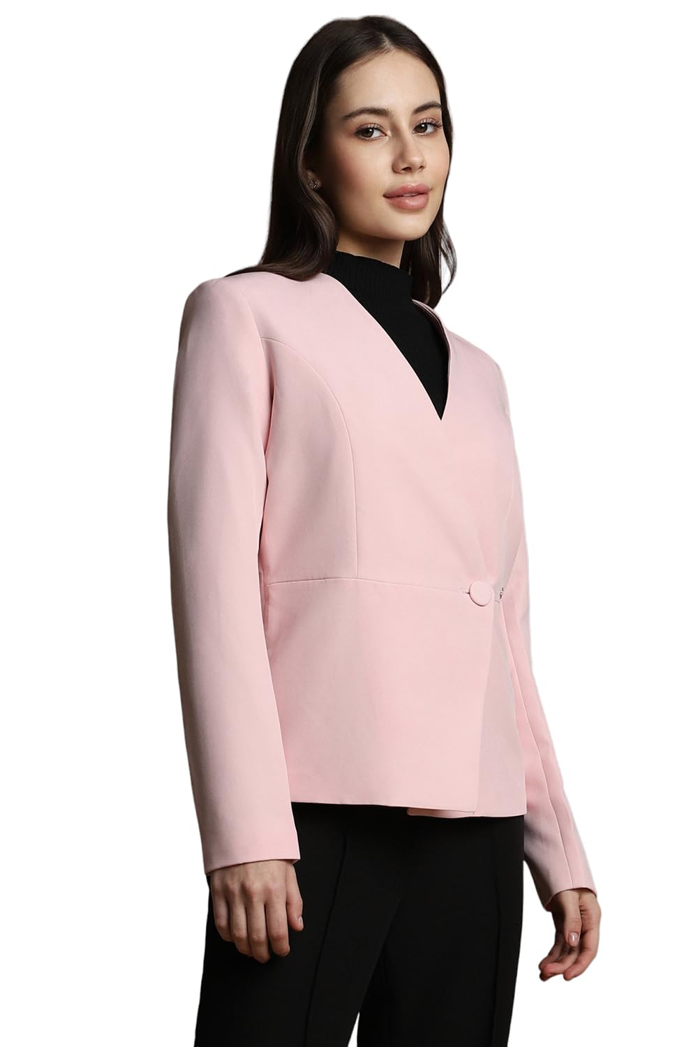 Allen Solly Women's Blazer (AHBZWRGFQ15967_Pink