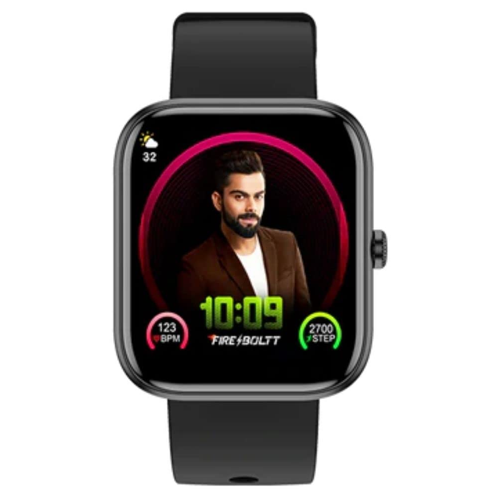 Fire-Boltt Ninja Call 2 Bluetooth Calling Smartwatch with 27 Sports Mode (Black) Free Size