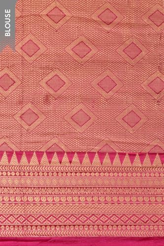 Taneira Light Pink Pure Silk Organza Banaras Cutwork Saree