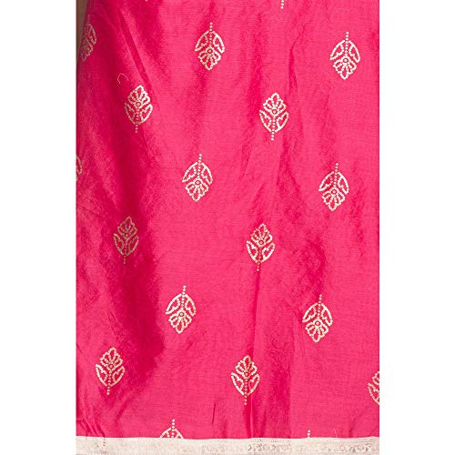 BIBA Women Cotton PRINTED FITTED SALWAR KURTA DUPATTA(SKDNEW AGE 6131_PINK-OFF WHITE_38)