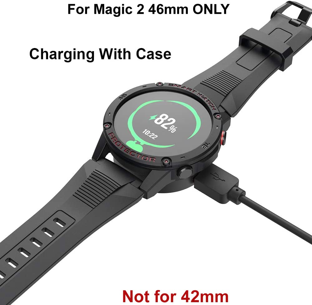 Zitel® Case Compatible with Honor Magic Watch 2 46mm, Soft TPU Full Around Bumper Cover Shell (Without Screen Protector) (Black-Red-Gray)