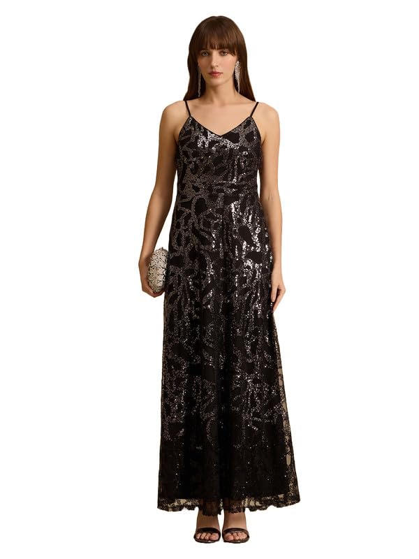 kazo black maxi dress Kazo Elliot Maxi Dress for Women Black