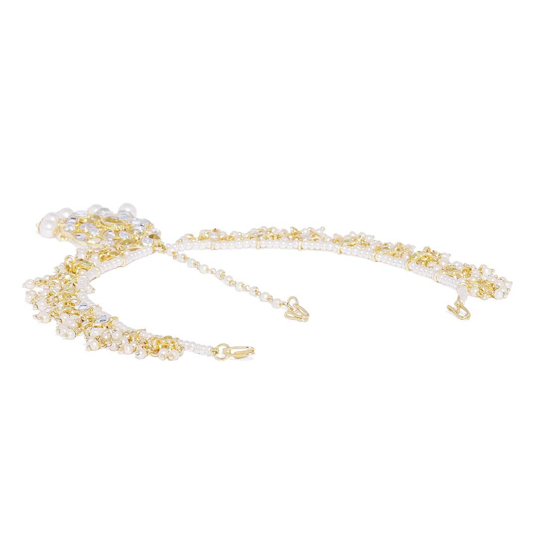 ACCESSHER Bridal Kundan Mathapatti | Classic Gold-Toned Headpiece for Women and Girls | Ethnic Jewellery – Pack of 1.