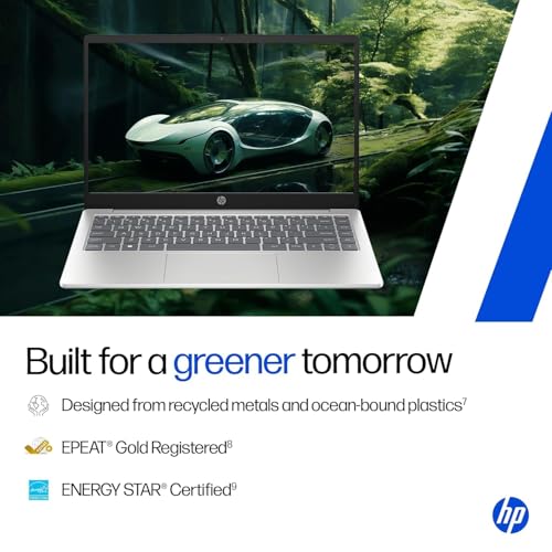 HP 14, Intel Core 13th Generation Intel Core i7-1355U (16GB DDR4, 512GB SSD), Micro-Edge, Anti-Glare, FHD, 14''/35.6cm, Win11, M365* Office24, Silver, 1.4kg, EP0159TU, FHD Camera, Backlit Laptop
