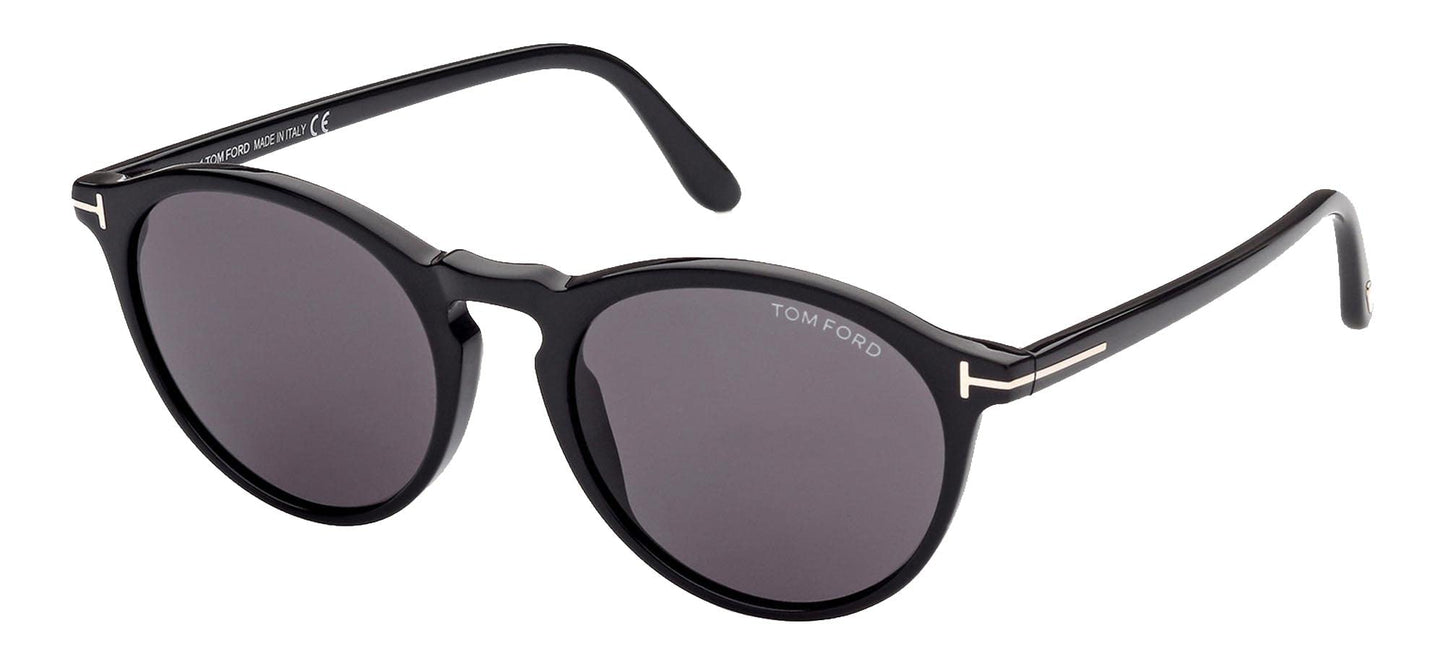 Tom Ford AURELE FT 0904 Shiny Black/Grey 50/19/145 unisex Sunglasses, Shiny Black/Grey, 50/19/145