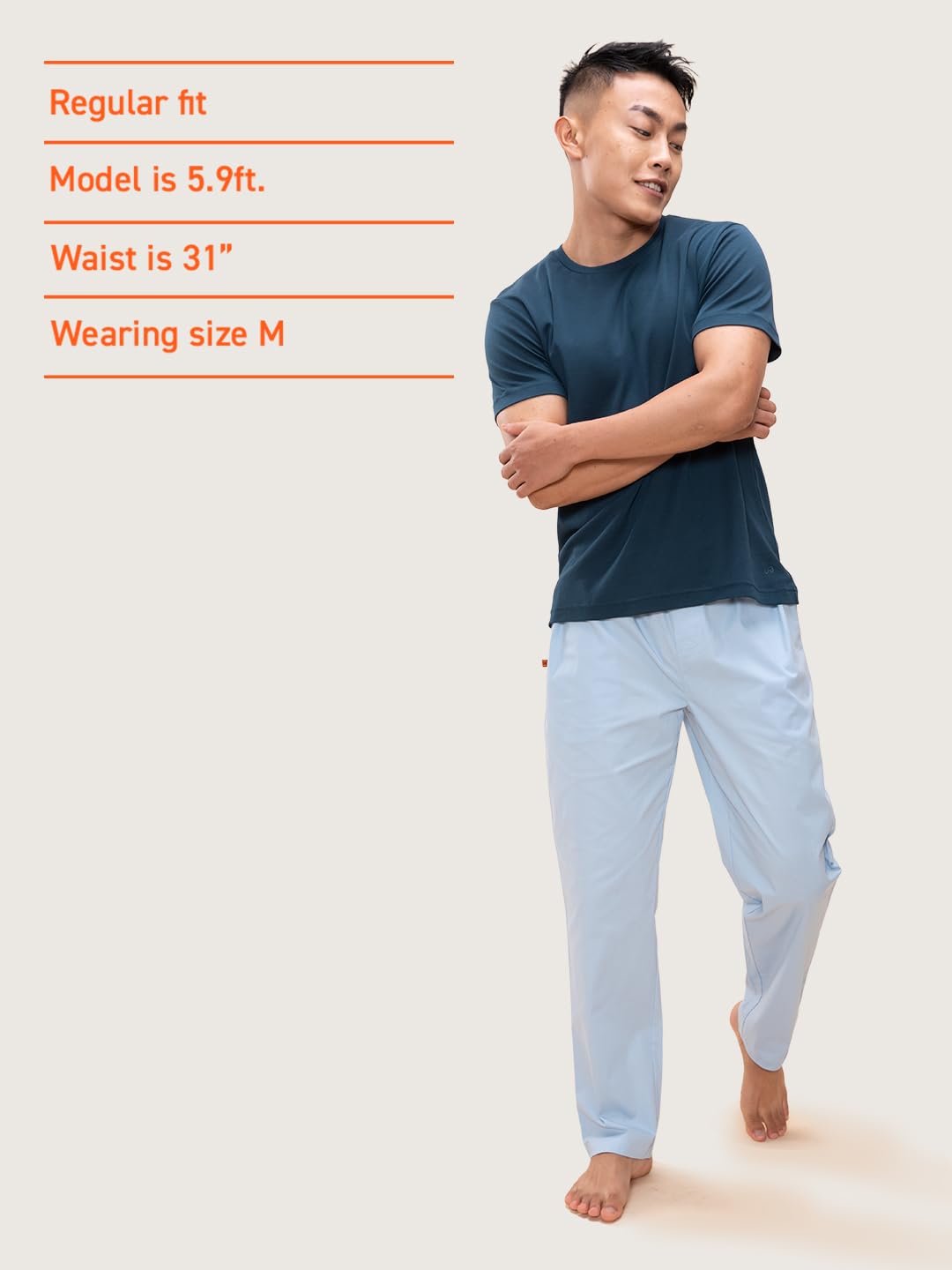 DaMENSCH The Stretch Men's Woven Cotton Tapered Fit Pyjama Pants- Sky is blue- X-Large