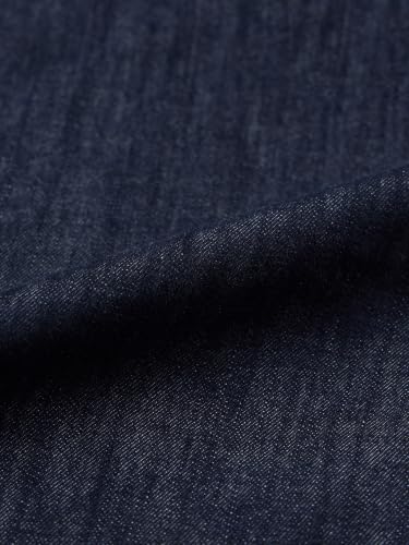 The Souled Store Barrel-Fit Denim: Indigo Blue Women Girls Elastic Back Waistband Solid Cotton Denim Wide Leg Relaxed Fit Lightweight Everyday Comfortable Jeans