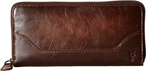Frye Women's Melissa Zip Wallet, Dark Brown, One Size