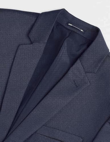 Arrow Men's Zero Calorie Slim Fit Textured Suit (ARAISU5604_Navy_38)