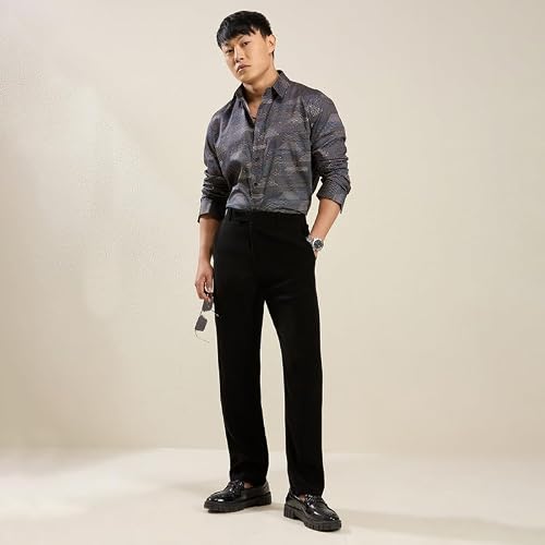 MARK & ALBERT Men's Luxury Giza Cotton Digital Printed Shirt Full Sleeves Shirts for Men