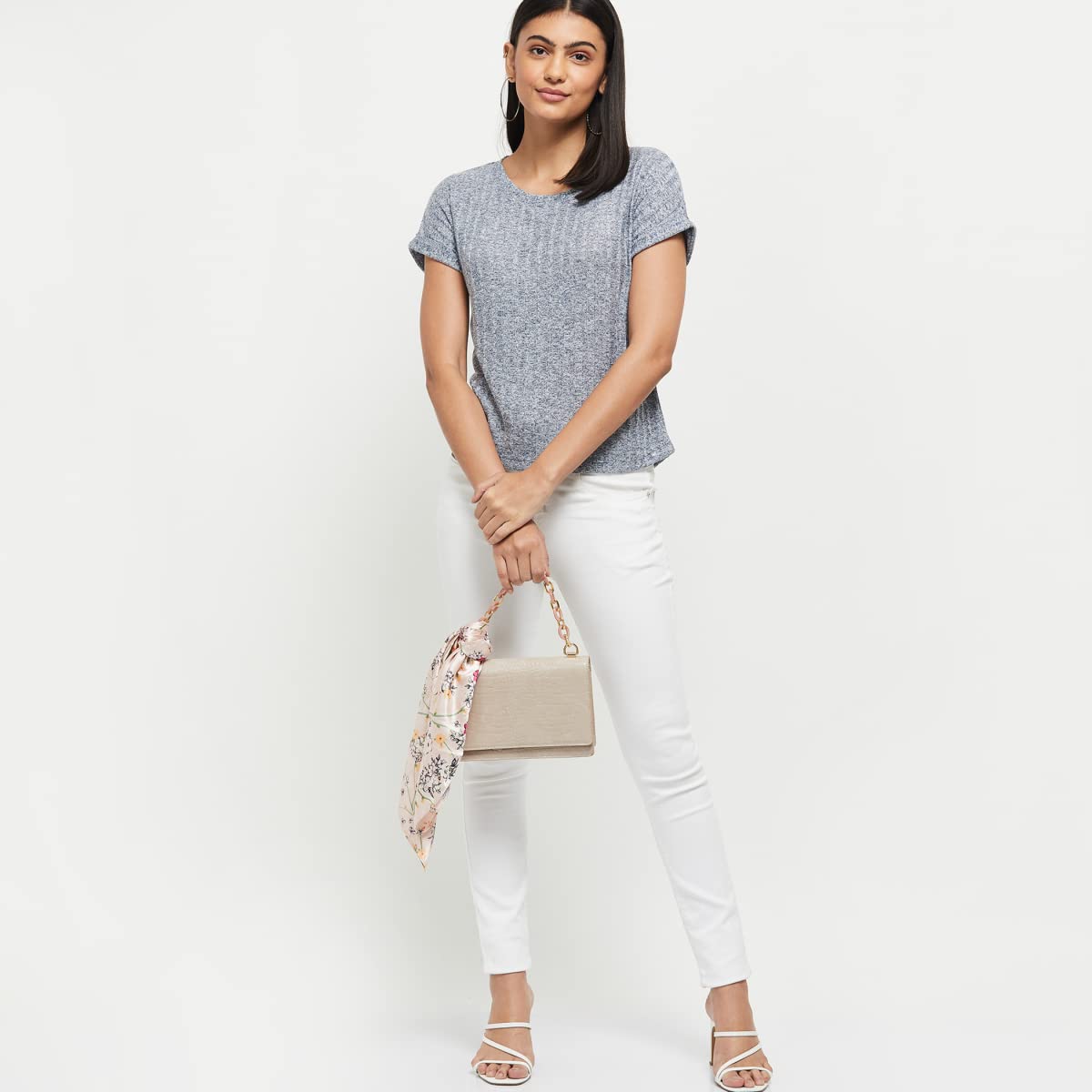 Max Women's Regular T-Shirt (SHAINA2BNAVY_Grey L)