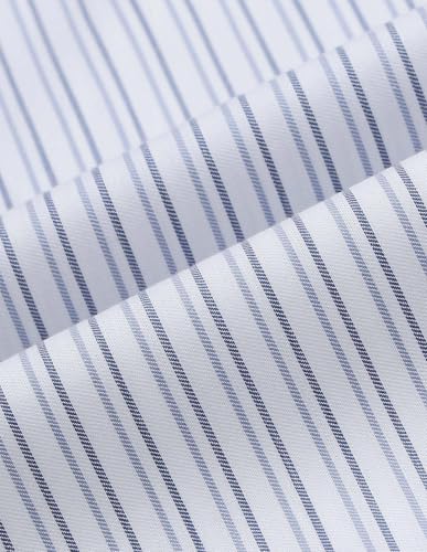 U.S.Polo ASSN. Men's Striped Tailored Fit Shirt (USSHTP1096_Blue